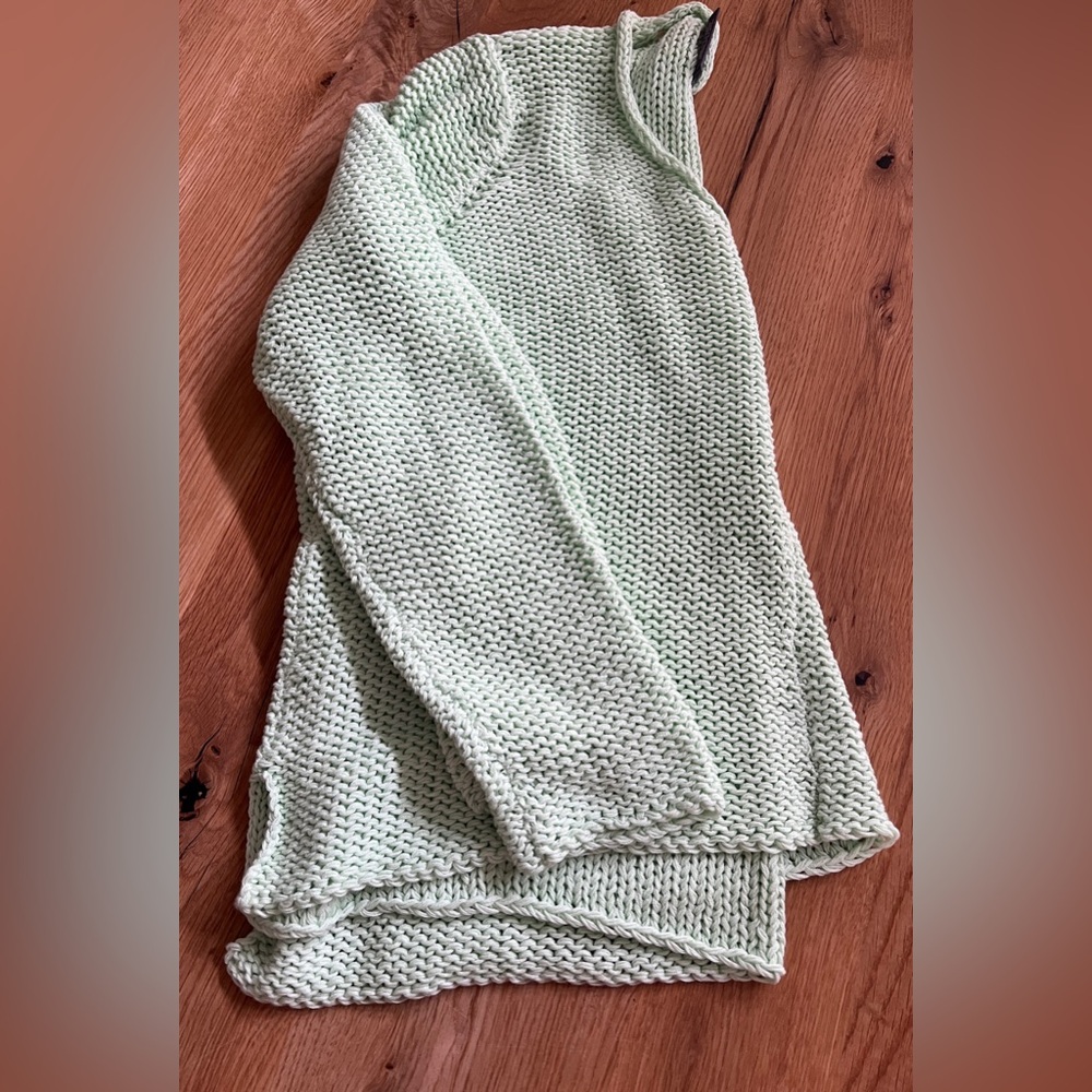 WOODEN SHIPS MAUI CHUNKY V COTTON SWEATER, SIZE M/L. - Picture 7 of 12